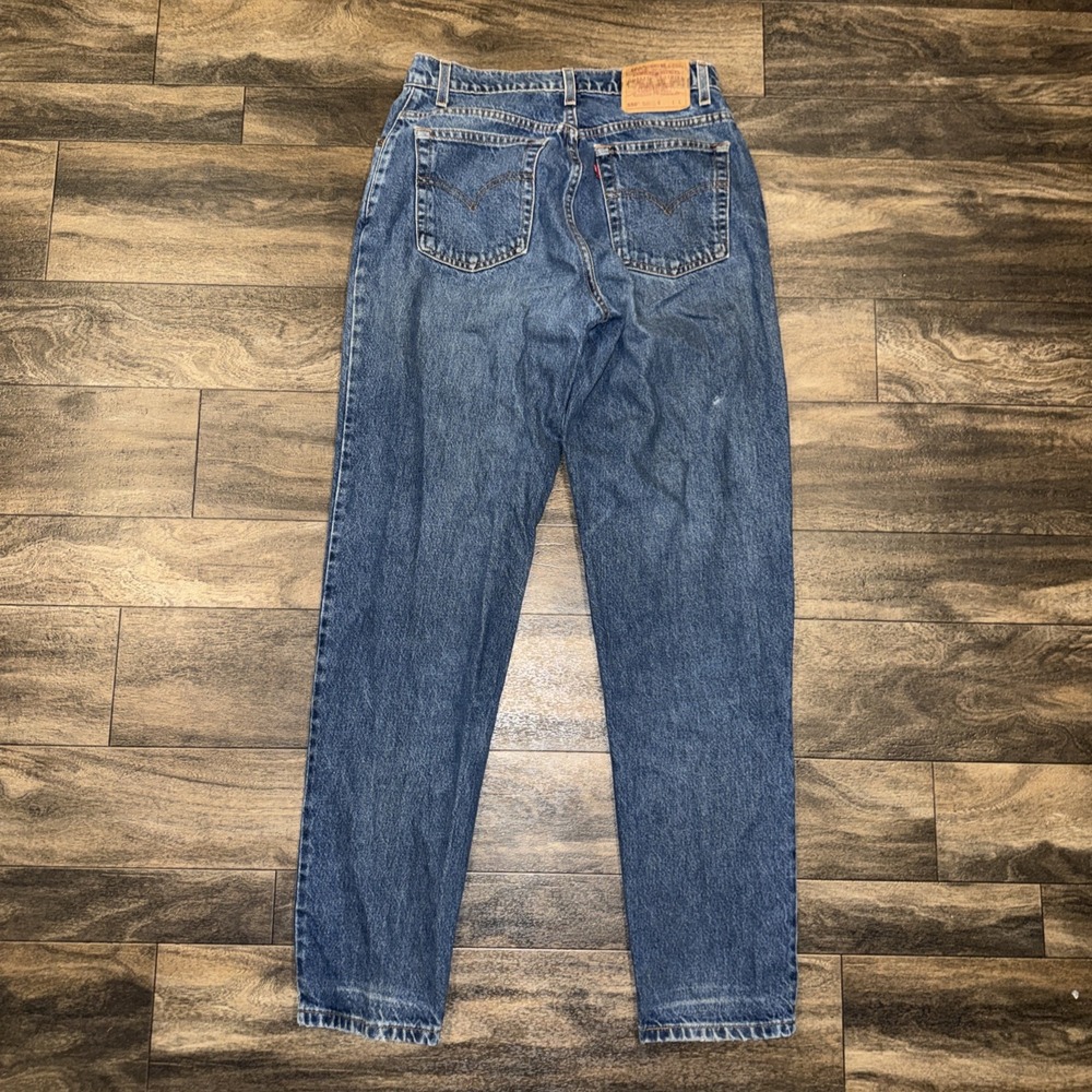 Vintage Levi's 550 Relaxed Fit Tapered Leg Dark Wash Denim Jeans Women's 12 Reg